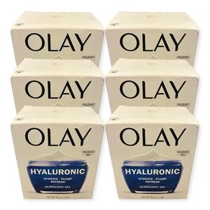 (6) OLAY Moisturizer Ultralight Gel w/ Hyaluronic Fragrance Free Peptide Vit B3